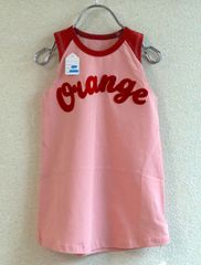 スポーティワンピース　ピンク【90-130】袖なし　Tシャツ生地　おしゃれ　夏服　キッズ　赤