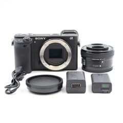 ■新品同様■ SONY α6400 パワーズームレンズキット (SELP1650) ブラック ILCE-6400L B ミラーレス一眼カメラ ソニー