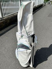 【441】BMW キャディバッグ レザー（未使用品・変色あり）