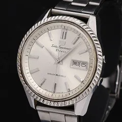 セイコー AT/自動巻 7619-7040 セイコー5 スポーツマチック デラックス シルバー文字盤 デイデイト 25石 メンズ腕時計 KYM