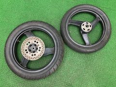 ゼファー750純正ホイールタイヤ前後セット - メルカリ