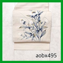 名古屋帯 名品 正絹 【中古】 お値打ち❗️中古正絹夏名古屋帯 No.406 - メルカリ
