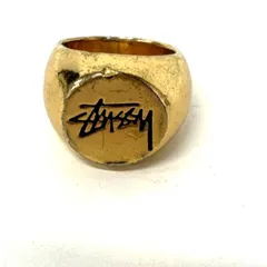 Stussy ゴールドリング サインロゴ　オールドステューシー STUSSY（リング(指輪)）のフリマアイテム一覧