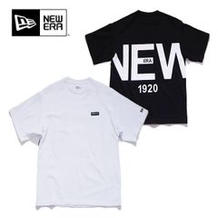 ニューエラ【ＮＥＷ ＥＲＡ】半袖 オーバーサイズド コットン Tシャツ Zoom Up Logo ホワイト ブラック ユニセックス トップス ビッグプリント ラバーパッチ