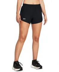 【送料無料】 アンダーアーマー レディース ハーフパンツ・ショーツ ボトムス Women's Fly By Mesh-Panel Running Shorts Black / Black / Reflective