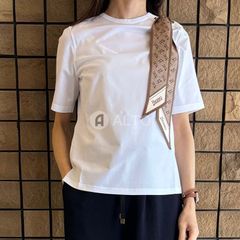 新品 HERNO ヘルノ BUBBLE スカーフ Tシャツ/ホワイト 38