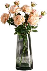 【即納】ガラス 花瓶 22cm クリア 大 ガラス フラワーベース ガラス製 花瓶 透明 花器 ヨーロピアンスタイル クリア フラワーベース 硝子瓶 北欧風 花器 おしゃれ 美しい セメントカラフル 北欧風