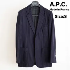 【中古品】A.P.C.(アーペーセー）フランス製 テーラードジャケット　チョークストライプ Size:S