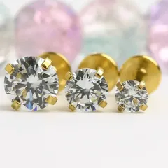 16ゲージ　立爪ラブレット　ゴールド色　軟骨ピアス　ボディピアス　トラガス