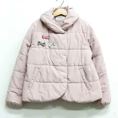 グローバルワーク ナイロンジャケット 中綿入り ジャンパー アウター キッズ 女の子用 XXLサイズ ピンク GLOBAL WORK 【中古】