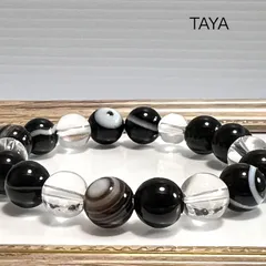 一点物♡天眼石︎︎︎×水晶　一期一会のパワーストーンブレスレット　強力な魔除け　災難除け　開運　全体運　浄化　祈願達成　サイズ変更対応