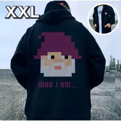 サンタ デザイン パーカー メンズ レディース XXL ブラック 韓国ファッション 秋冬 新作 人気 かわいい 個性的 裏起毛 暖かい おしゃれ ストリート系 カジュアル ユニセックス クリスマス コーデ プレゼント 通学 通勤 デート