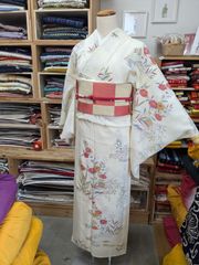 絽の着物　夏着物　正絹　小紋