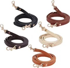 【在庫処分】[PH PandaHall] ショルダーストラップ 5本 ショルダー バッグ カバン レザー ショルダーベルト 調節可能 黒 バッグ修理 交換用 付け替え 持ち手 ベルト バッグ用 ハンドメイド 斜め掛け 肩ひも ショルダー紐 バッグパーツ