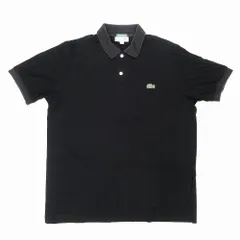 ラコステ LACOSTE 半袖 ポロ シャツ ワニ ワンペン カットソー PH091PL EXCLUSIVE EDITION 鹿の子 トップス S ブラック ur74 【中古】