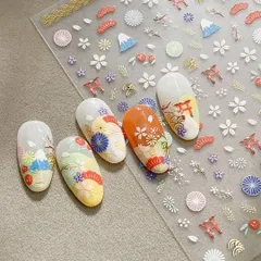 ネイルシール　日本　和風　桜　鳥居　富士山　可愛い お洒落デコレーションお土産