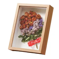 【彩る立体空間】 A4額縁 立体ボックスフレーム 深型 フォト コレクション 標本 展示 (ブラウン) [ブラウン]