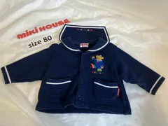 225ミキハウスmikihouse 80size 昭和レトロセーラー襟ジャケット