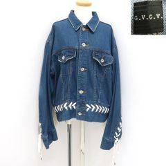 G.V.G.V. デニム レースアップ ジャケット #38 GV1721014A リボン DENIM LACE UP JACKET ジーヴィジーヴィ GVGV ◆送料込◆質屋-10191