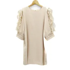 スナイデル ワンピース トップス フリル袖 ドレス レディース ベージュ snidel 【中古】