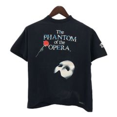90년대 캐나다제 The PHANTOM of the OPERA 오페라자리의 괴인 반소매 T셔츠 무비 블랙(맨즈 L) 중고 헌 옷 T9400