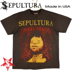 SEPULTURA Tシャツ TULTEX バンT バンド メタル 90年代 90s アメリカ製 セパルトゥラ ブラック 黒 バンT