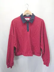 ◇ ⊇ merlot メルロー バイカラー 長袖 スウェット サイズF レッド ネイビー レディース E  【1411070009906】のサムネイル
