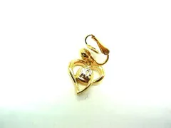 ■美品■ NINA RICCI ニナリッチ ハートモチーフ クリップ式 片耳のみ イヤリング アクセサリー レディース ゴールド系 DF0060