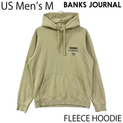 【USED／USメンズM】BANKS JOURNAL プルオーバーパーカー ライトモスグリーンのサムネイル