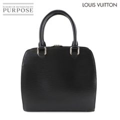 新品同様 ルイ ヴィトン LOUIS VUITTON エピ ポンヌフ ハンド バッグ レザー ノワール M52772 シルバー 金具 Epi Pont Neuf 90289092