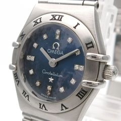 オメガ OMEGA コンステレーション ミニ シンディクロフォード 1563-86 レディース ウォッチ 腕時計 ダイヤ クォーツ 16P ダイヤモンド 管理12102