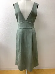 ザラ フェイクスエード ジャンパースカート くすみミント色 サイズS