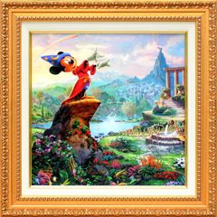プーさん絵画　ディズニー公認作家 マニーヘルナンデス　20/50 額に欠け有 プーさん絵画 ディズニー公認作家 マニーヘルナンデス 20/50 額に欠け