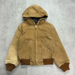 00s　Carhartt　カーハート　アウター　アクティブジャケット　パーカー　ダックジャケット　メキシコ製　古着　カーハートブラウン　ベージュ系　キッズS