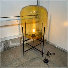 【福岡】☆引取限定☆DI ClASSE プルポ フロアランプ ODA オーディーエー アンバー ヴェネチアンガラス LED対応 照明 ライト ドイツ オシャレ バルーン【KK1202-5】