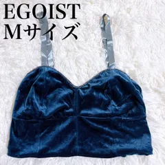 エゴイスト ベロアキャミソール シャーリング ベアトップ ベルベット ショート丈 used in Japan
