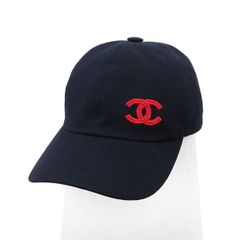 美品 CHANEL シャネル 23P CC ココマーク ビーズ ベースボール キャップ 帽子 47009
