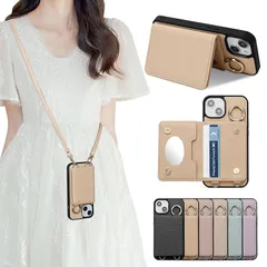 iPhone 16PROMAX 手帳型 ケース ショルダー おしゃれ スマホケース iPhone 16promax 手帳型 ショルダー 斜めがけ 肩掛け 首掛け ショルダー 収納 ミラー付き 首かけ 女性 ストラップ 財布型 小銭入れ 肩縄付き 調節可能な