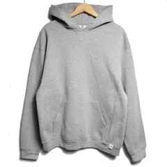 00’s ラッセル ガゼット付 ソリッドカラー スウェット パーカー (L) 霜降り灰 無地 00年代 旧タグ オールド スエット RUSSELL Y2K　アメリカ古着 USED  ビンテージ ヴィンテージ