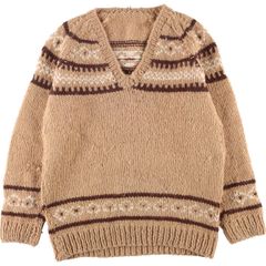 古着 Vネック ノルディックセーター メンズL/eaa276486