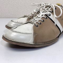 キャサリンハムネットロンドン　ドレスシューズ　ベージュ　ホワイト　切り替え