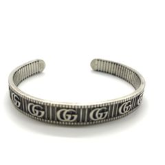 グッチ ダブルG シルバー SV925 ブレスレット バングル メンズ GUCCI ABランク 中古