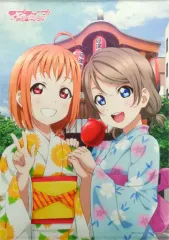 【中古】タペストリー 高海千歌＆渡辺曜 B2タペストリー 「ラブライブ!サンシャイン!!」 電撃G’sマガジン＆G’sコミック 2017年9月号誌上通販グッズ