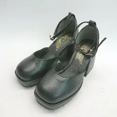 ◇ LOVEHUNTER ハイヒール 厚底ソール スクウェアトゥ カジュアル ヒールパンプス サイズS ブラック レディース E  【1310130038392】