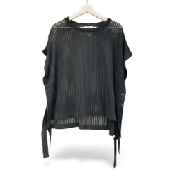 COMME CA コムサ レイヤードニット 黒 ブラック サイズ15 定価35,200 インナー欠品 透かし編みニット ベスト 重ね着 大きいサイズ レディース 秋 ゴーゴー古着マルイ北千住店 No.北草2063