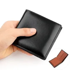 新品★コンパクト メンズ 財布 二つ折り ミニ財布 カード 小銭入れ ビジネス財布 黒 茶 ツートンカラー オシャレ スマート プレゼント ギフト クリスマス