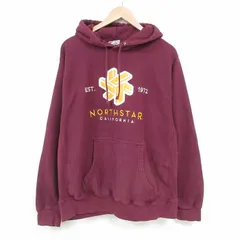 XL/古着 MVスポーツ 長袖 スウェット パーカー メンズ 00s ノーススターロフト カリフォルニア エンジ 25mar28 中古 スエット トレーナー 