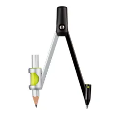 （まとめ買い）クツワ はじめてのコンパス ブラック CP232BK 【5個セット】