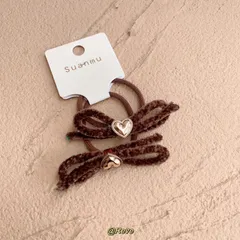 ヘアゴム ヘアアクセサリー ハンドメイド 親子お揃い キッズヘアアクセサリー モコモコ糸リボン 2個入り 女の子 可愛い オシャレ