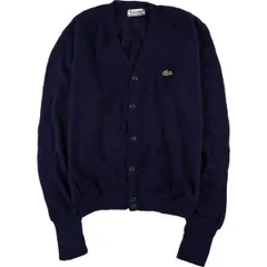 古着 70年代 ラコステ LACOSTE IZOD アクリルニットカーディガン USA製 メンズM相当 ヴィンテージ/eaa557040